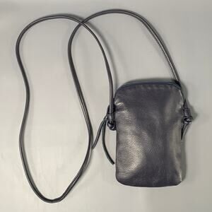 FUJITO SKATEBOARDING Navy Crackled Leather Shoulder Bag Bags